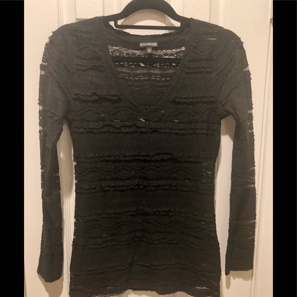 Express Long Sleeve Lace Top